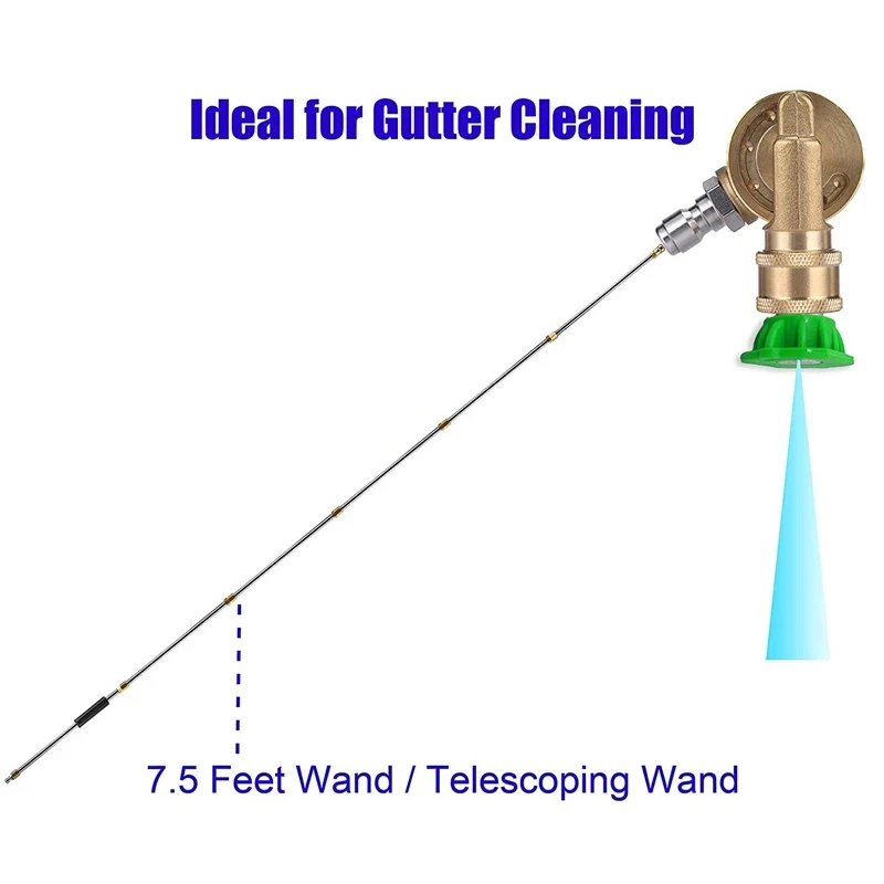 Power Pressure Washer Spray Nozzle Tips and Quick Connect Pivot Adapter Coupler 220 Degrees with 7 Rotation Angles
Power Pressure Washer Spray Nozzle Tips and Quick Connect Pivot Adapter Coupler 220 Degrees with 7 Rotation Angles