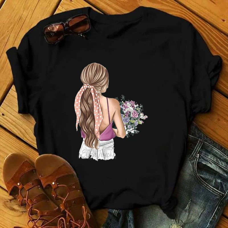 Aesthetic Kawaii Anime Short Sleeve T-Shirt Fashion Girl Flower Printed Women's Clothing 2021 New Style Women's Summer T-Shirts
Aesthetic Kawaii Anime Short Sleeve T-Shirt Fashion Girl Flower Printed Women's Clothing 2021 New Style Women's Summer T-Shirts