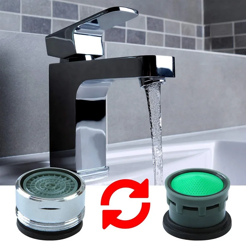 

10Pcs Inner Core Threaded Faucet Filter Threaded Faucet Flow Restrictor Bathroom Kitchen Water Saving Faucet Aerator Regulator