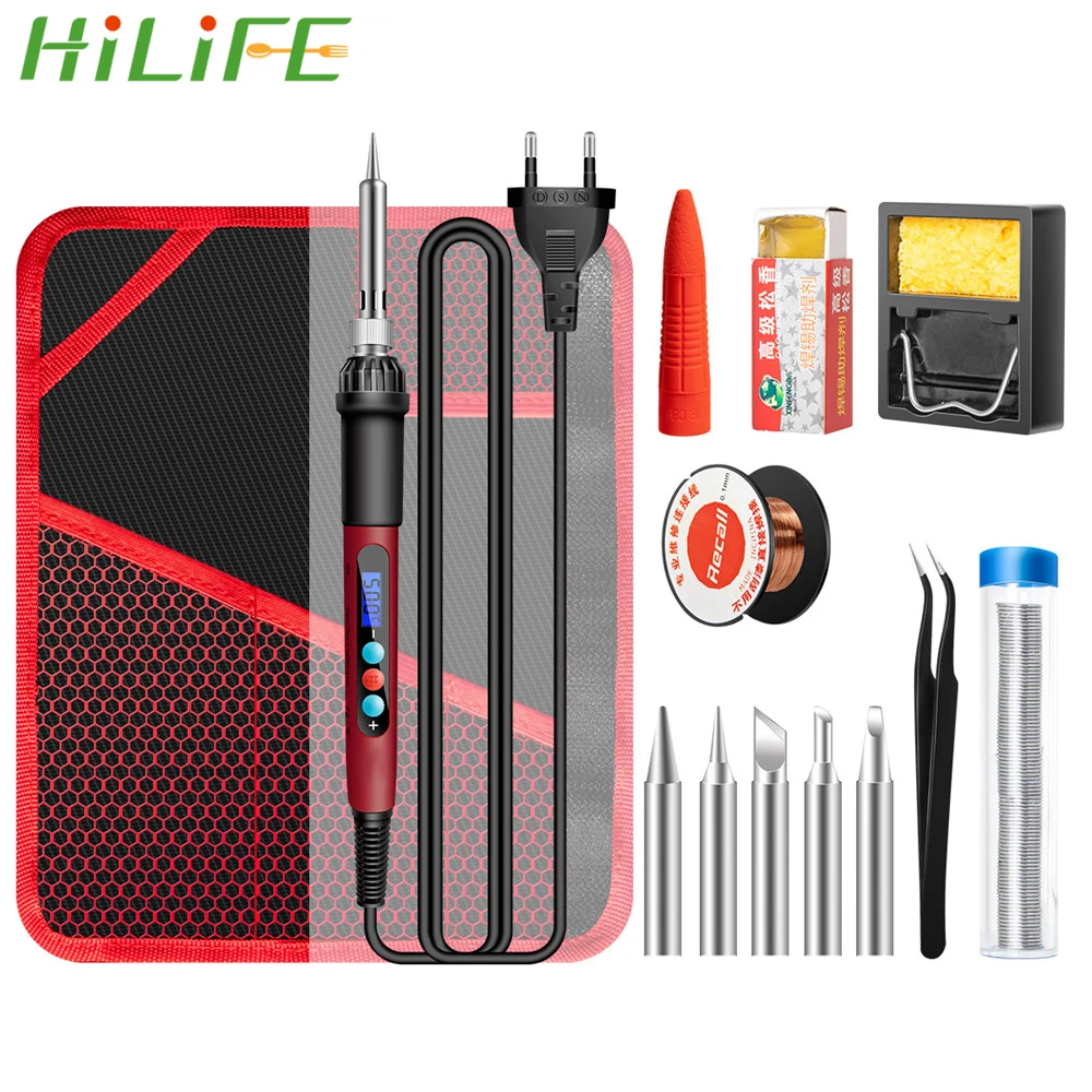 Сварочный инструмент HILIFE, цифровой электрический паяльник с регулируемой температурой, 60 Вт, 220 В, набор наконечников для паяльника, керамич...
Сварочный инструмент HILIFE, цифровой электрический паяльник с регулируемой температурой, 60 Вт, 220 В, набор наконечников для паяльника, керамич...