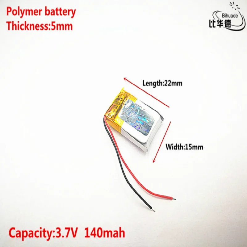 5pcs Liter energy battery Good Qulity 3.7V,140mAH,501522 Polymer lithium ion / Li-ion battery for TOY,POWER BANK,GPS,mp3,mp4
5pcs Liter energy battery Good Qulity 3.7V,140mAH,501522 Polymer lithium ion / Li-ion battery for TOY,POWER BANK,GPS,mp3,mp4