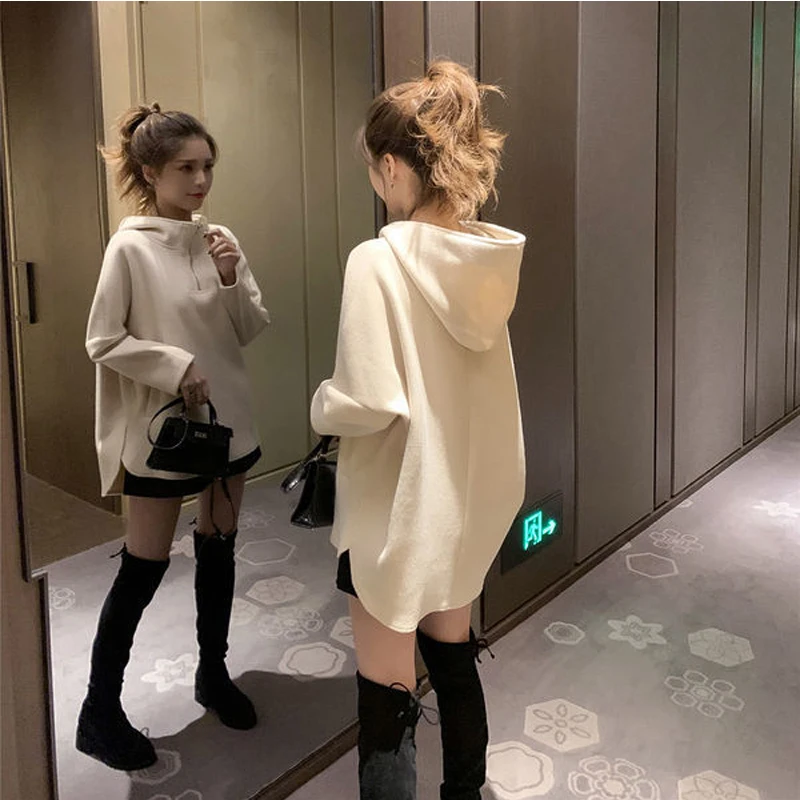 Spring And Autumn New Fat Mm200kg Loose Sweater Women's Korean Version Lazy Wind Front Short Back Long Hooded Jacket Fashion
Spring And Autumn New Fat Mm200kg Loose Sweater Women's Korean Version Lazy Wind Front Short Back Long Hooded Jacket Fashion
