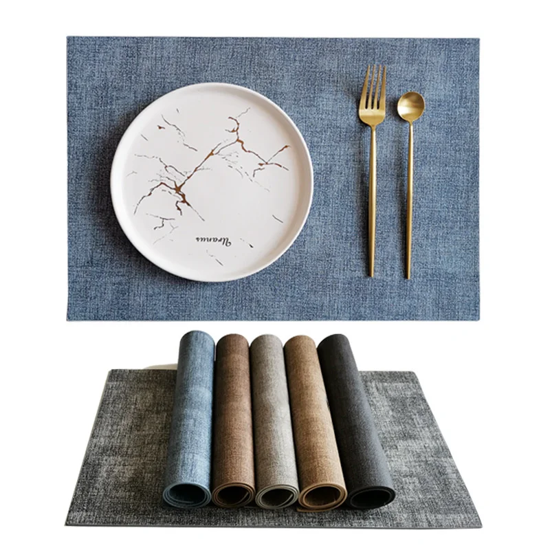 Japanese Style Rectang Leather Table Mat PU Soft Waterproof Non-slip Placemat Heat Insulation Pad Hotel Western Placemat Coaster
Japanese Style Rectang Leather Table Mat PU Soft Waterproof Non-slip Placemat Heat Insulation Pad Hotel Western Placemat Coaster
