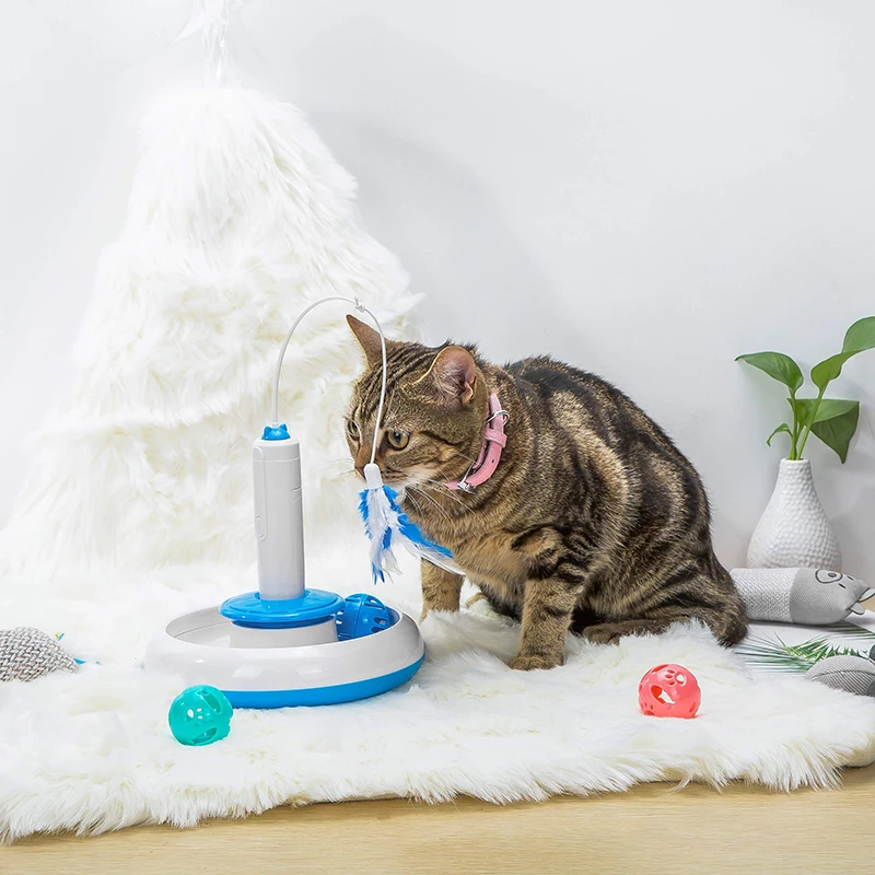 Electric 2 In 1Rotation 360 Degrees Cat Stick and Tower of Tracks Automatic Feather Interaction Funny Cat Stick Cat Supplies
Electric 2 In 1Rotation 360 Degrees Cat Stick and Tower of Tracks Automatic Feather Interaction Funny Cat Stick Cat Supplies