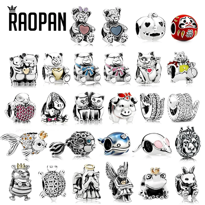 RAOPAN Charm Beads 925 Silver Angel Fish Bow Bear Piglet Cute Charm suitable for ladies original bracelet DIY jewelry
RAOPAN Charm Beads 925 Silver Angel Fish Bow Bear Piglet Cute Charm suitable for ladies original bracelet DIY jewelry