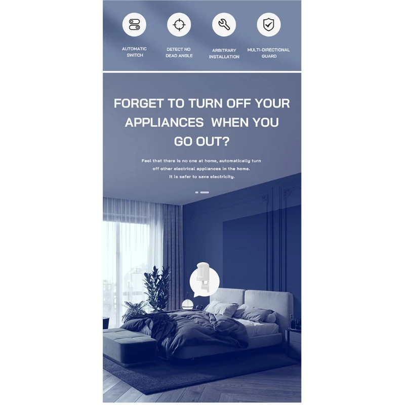 work at -10-55 Long-life Home Human Body Movement Infrared Detector with Zigbee APP Smart Detector White
work at -10-55 Long-life Home Human Body Movement Infrared Detector with Zigbee APP Smart Detector White