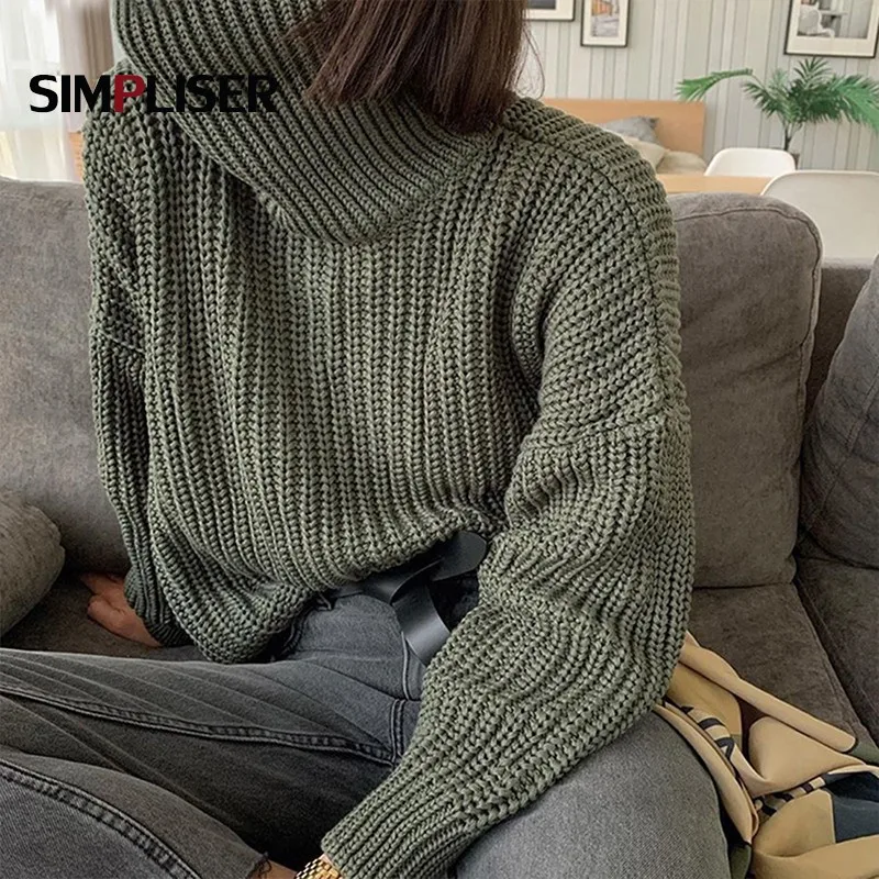 Fashion Loose Turtleneck Sweaters Women Winter Autumn Oversized Knitted Pullovers Ladies Knitted Tops Cashmere Pull Femme Khaki
Fashion Loose Turtleneck Sweaters Women Winter Autumn Oversized Knitted Pullovers Ladies Knitted Tops Cashmere Pull Femme Khaki