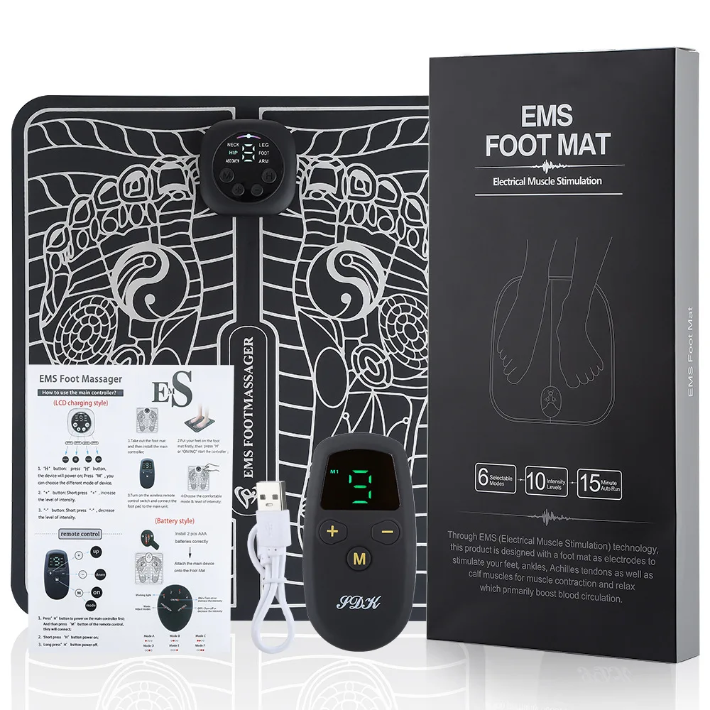 EMS Electric Foot Stimulator Massager Electric Massage Mat Fullomatic Massage Foot Circulation Massager Tens Fisioterapia Mat 
EMS Electric Foot Stimulator Massager Electric Massage Mat Fullomatic Massage Foot Circulation Massager Tens Fisioterapia Mat