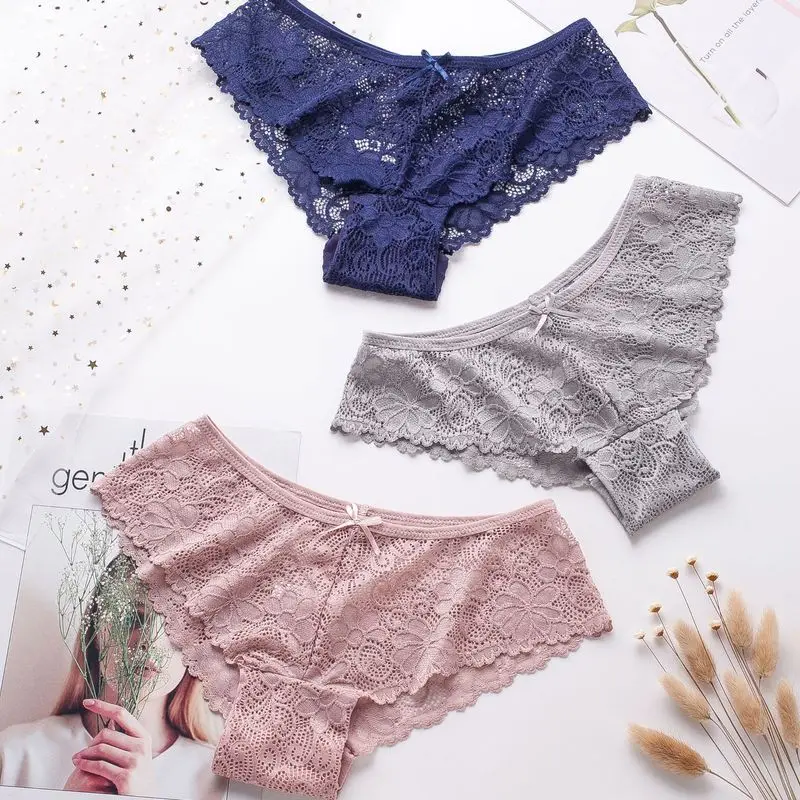 3Pcs/lot Women's Sexy Panty Briefs Full Lace Bow Women Underwear Lingerie Panties For Female Ladies Hollow Out Pantys Knickers
3Pcs/lot Women's Sexy Panty Briefs Full Lace Bow Women Underwear Lingerie Panties For Female Ladies Hollow Out Pantys Knickers