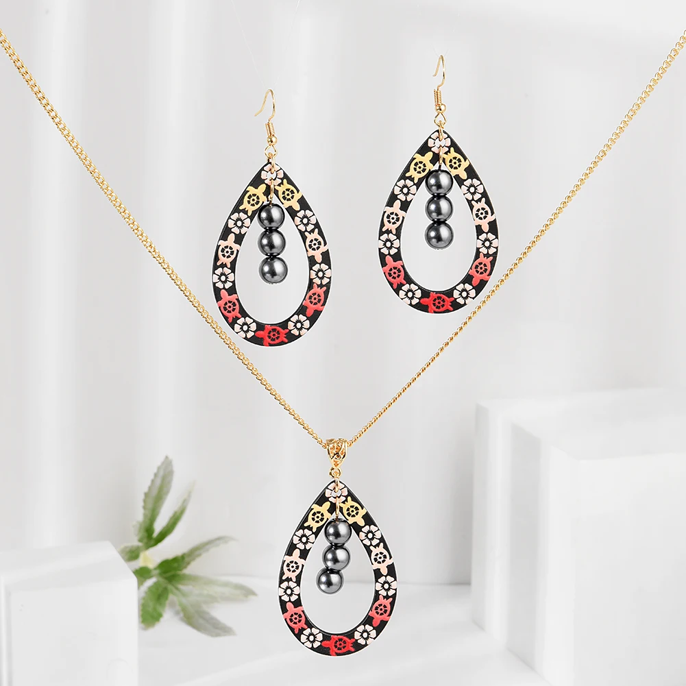 SophiaXuan Acrylic Jewelry Sets Chain Necklace Woman Earrings Fashion Water Drop Round Triangle Pendant for Women Style Material 
SophiaXuan Acrylic Jewelry Sets Chain Necklace Woman Earrings Fashion Water Drop Round Triangle Pendant for Women Style Material