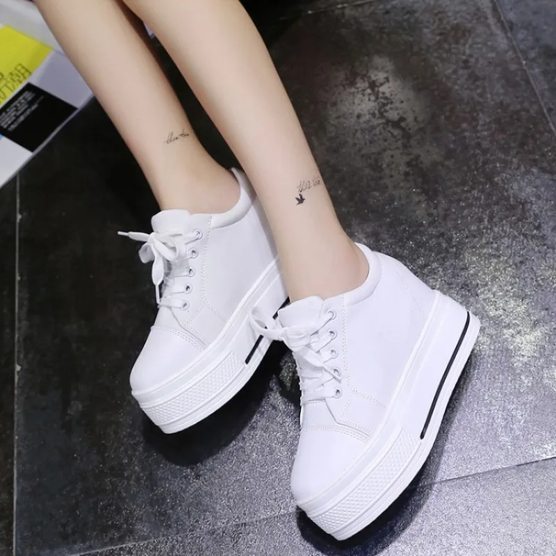 

Wedges Canvas Shoes Woman Platform Vulcanized Shoes Hidden Heel Height Increasing Casual Shoes female chaussure femme Size 35-39