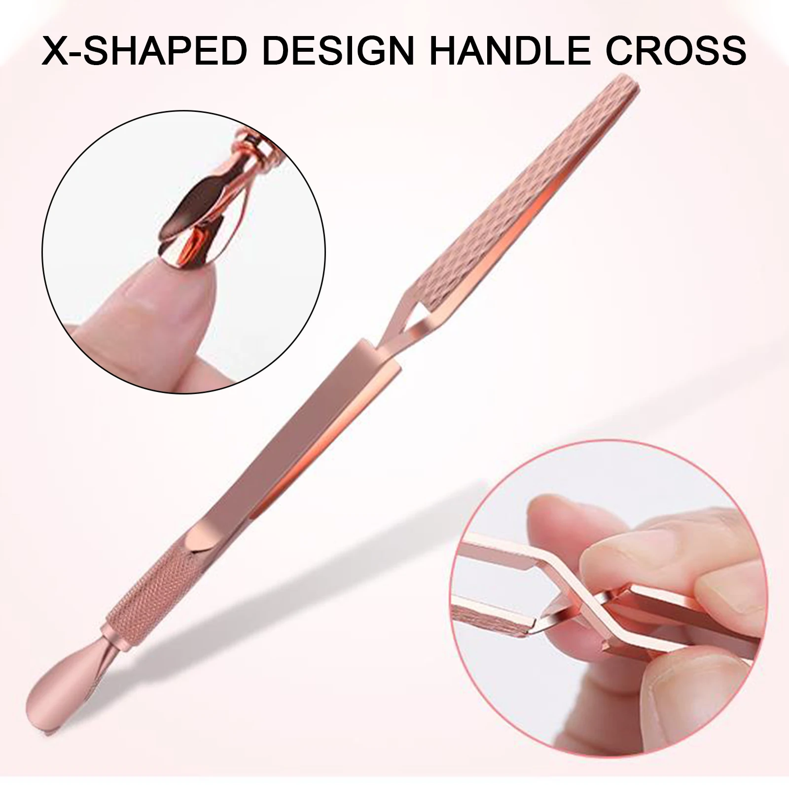 2 in 1 Cuticle Pusher Tweezers Rose gold Stainless Steel Pedicure Manicure Cuticle Remover Professional Nail Art Clip Manicure
2 in 1 Cuticle Pusher Tweezers Rose gold Stainless Steel Pedicure Manicure Cuticle Remover Professional Nail Art Clip Manicure