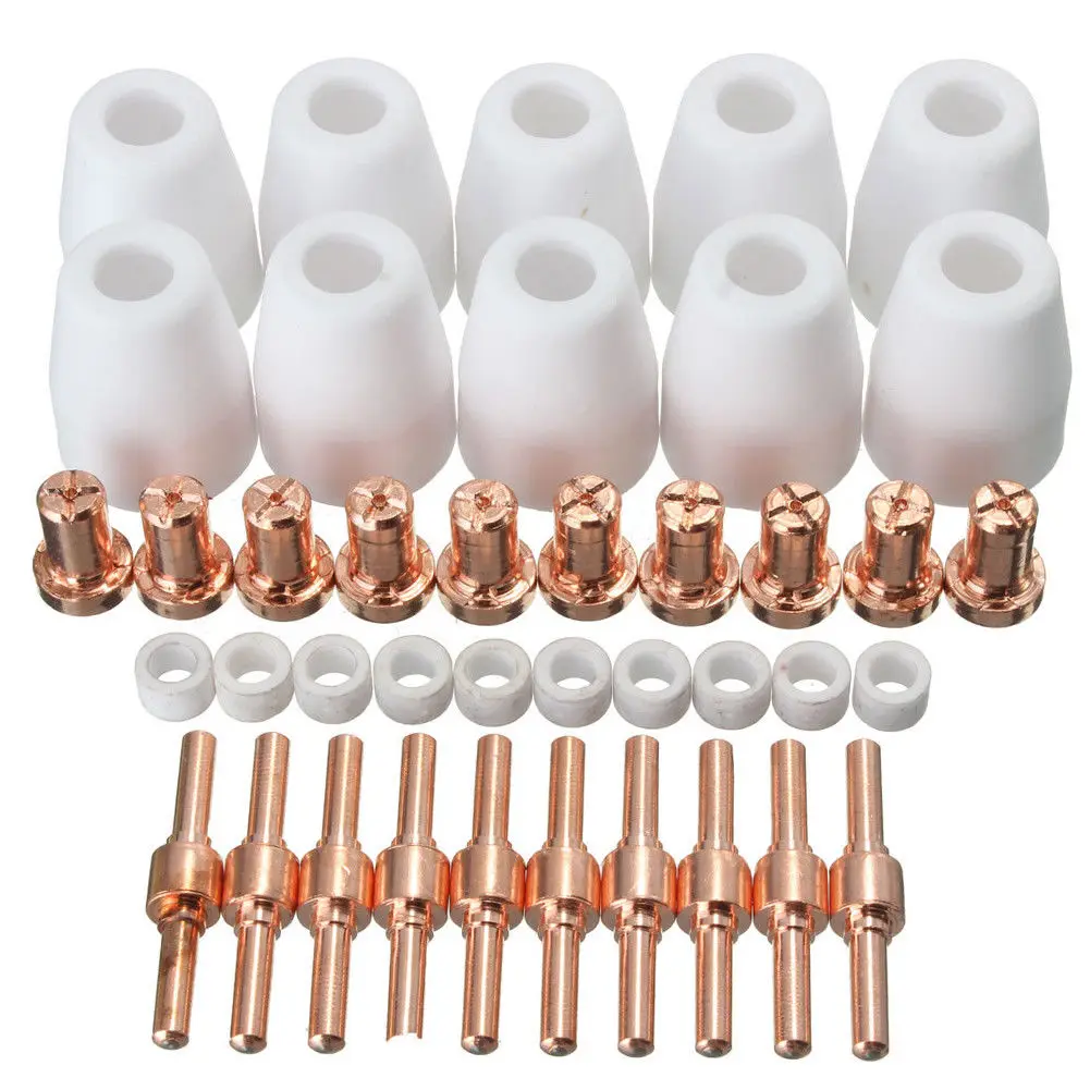 40Pcs Air Plasma Cutter Consumables Extend Fit Soldering Iron Soldering Station For PT-31 LG-40 Torch CUT-40 50
40Pcs Air Plasma Cutter Consumables Extend Fit Soldering Iron Soldering Station For PT-31 LG-40 Torch CUT-40 50