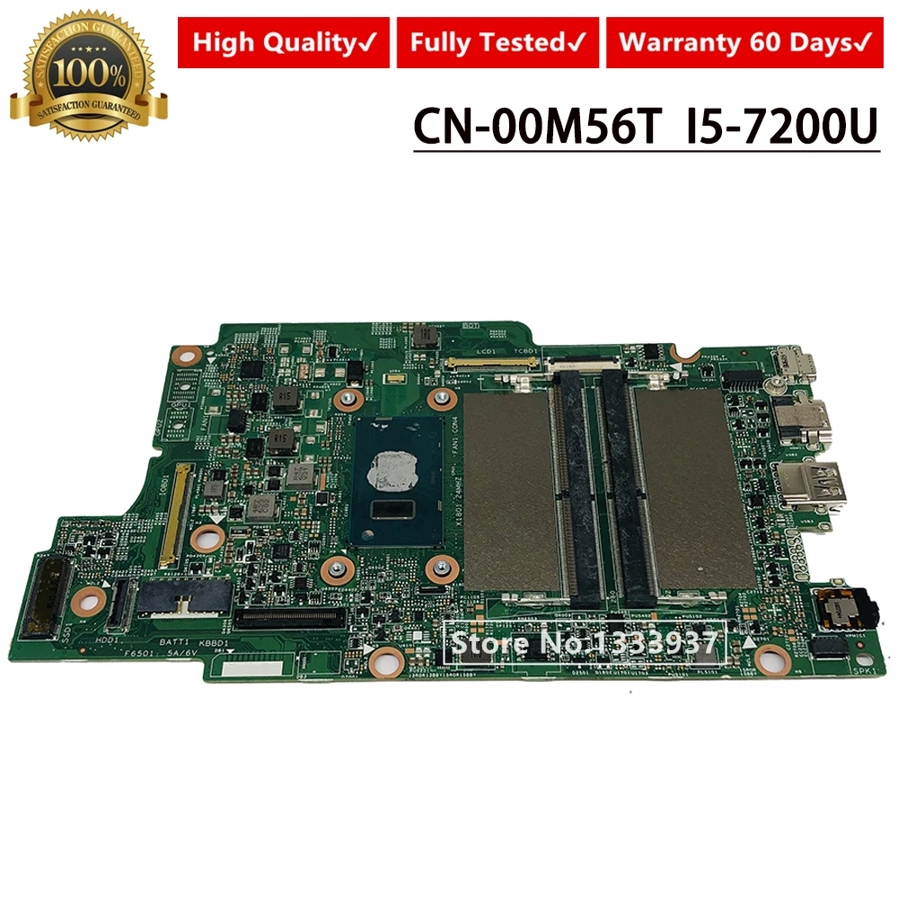 Mainboard CN-00M56T 0M56T 00M56T FOR DELL Inspiron 13 7368 7378 Laptop Motherboard I5-7200 CPU DDR4 | Компьютеры и офис