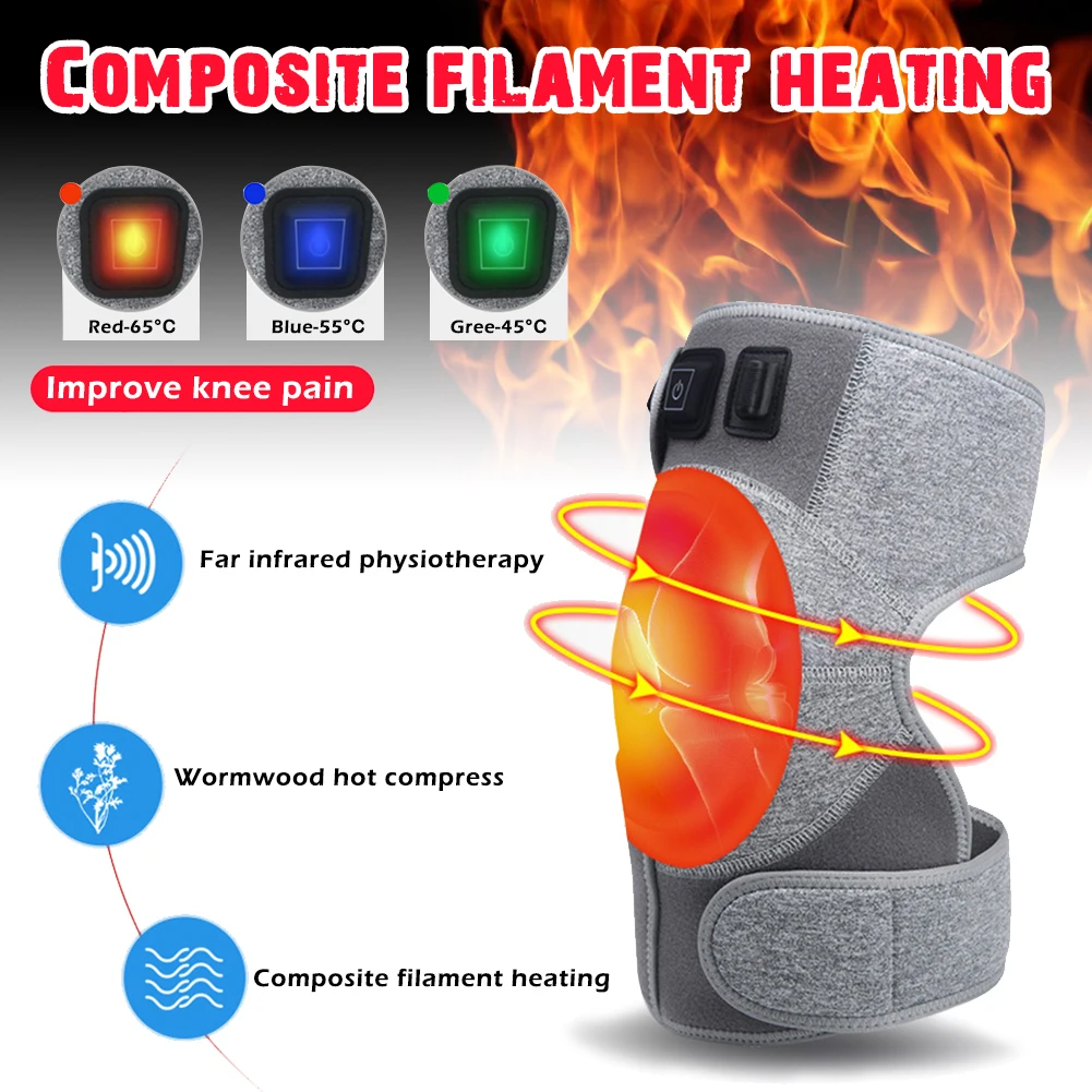 Heated Knee Brace Wrap Rechargeable 3 Adjutsable Heat Keeps Warm Pain Relief Arthritis Knee Patella Massage Sleeves Hot Sale
Heated Knee Brace Wrap Rechargeable 3 Adjutsable Heat Keeps Warm Pain Relief Arthritis Knee Patella Massage Sleeves Hot Sale