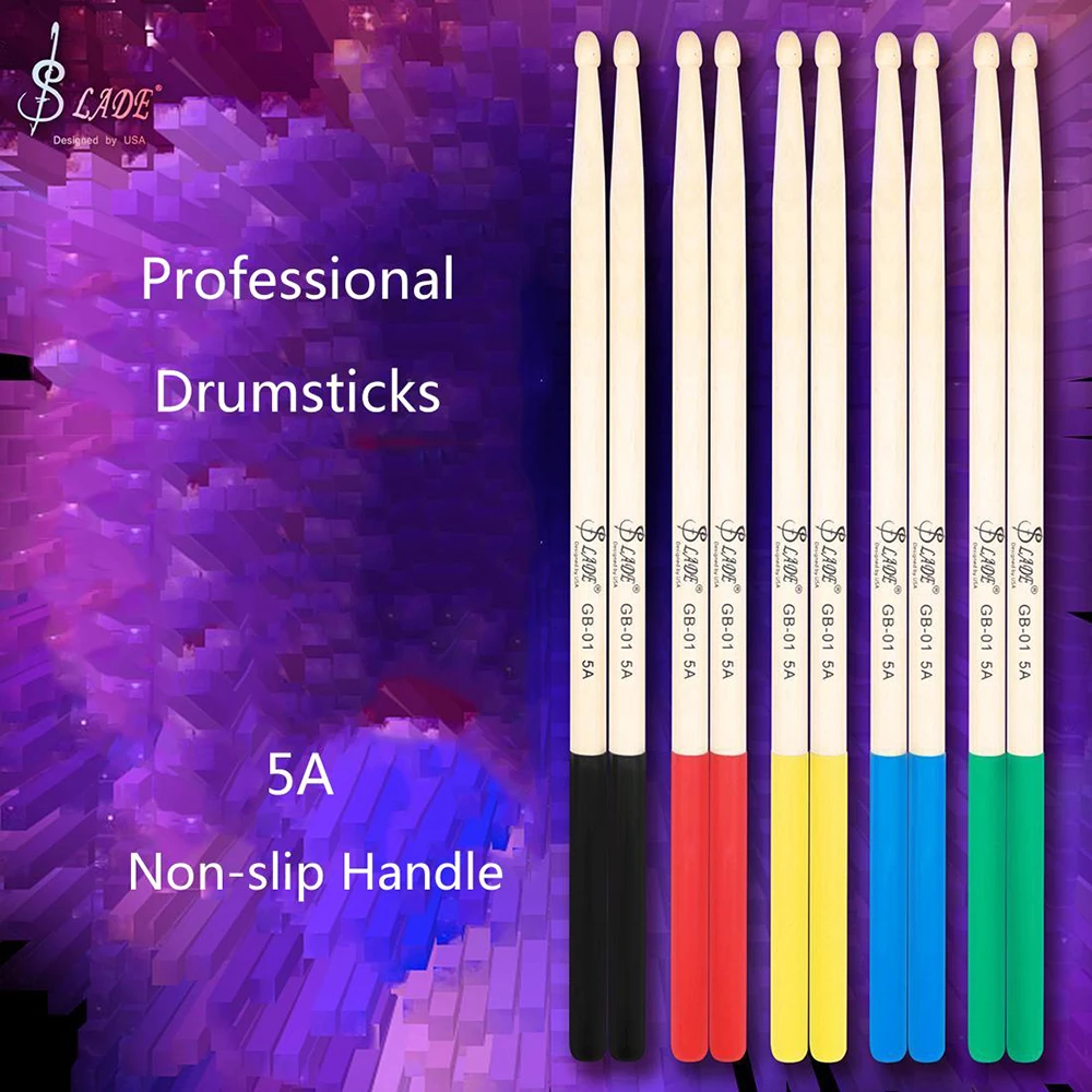 SLADE 1 Pair 5A Maple Drumsticks Professional Wooden Percussion Accessories 5 Colors Drum Mallets Musical Instrument Parts
SLADE 1 Pair 5A Maple Drumsticks Professional Wooden Percussion Accessories 5 Colors Drum Mallets Musical Instrument Parts