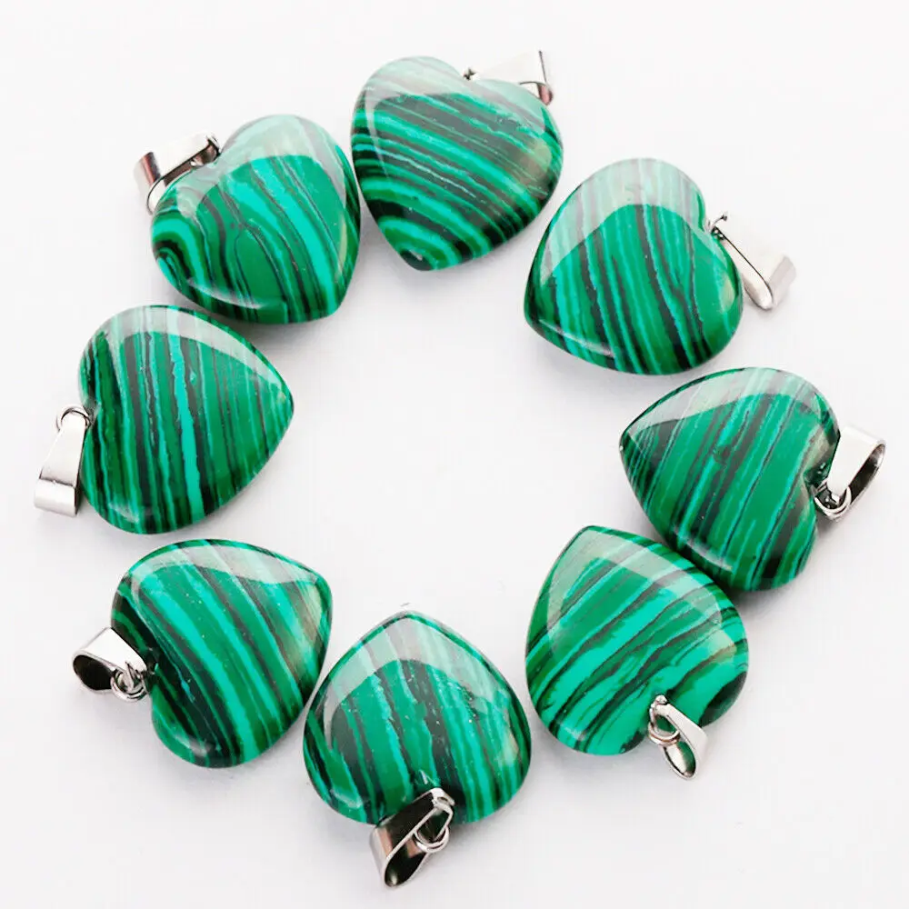 Yu bao 1pcs Malachite Natural Stone Crystal Heart Necklace Pendant for Jewelry Making
Yu bao 1pcs Malachite Natural Stone Crystal Heart Necklace Pendant for Jewelry Making