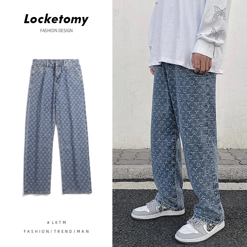 2021 Men's Cashew Flower Jeans Men's Summer Ins Trend Mopping Pants Loose Straight Wide Leg Daddy Pants Hip Hop Jeans 
2021 Men's Cashew Flower Jeans Men's Summer Ins Trend Mopping Pants Loose Straight Wide Leg Daddy Pants Hip Hop Jeans