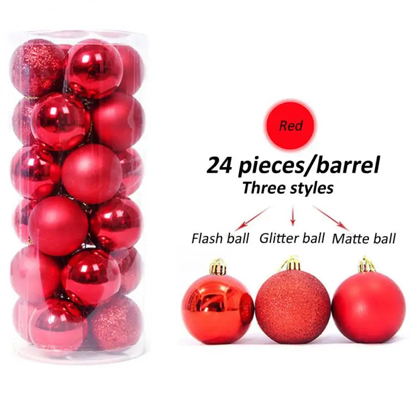 24 pieces/set barreled Christmas balls Christmas tree decoration matte balls pink balls Christmas home decoration 2022 New Year
24 pieces/set barreled Christmas balls Christmas tree decoration matte balls pink balls Christmas home decoration 2022 New Year