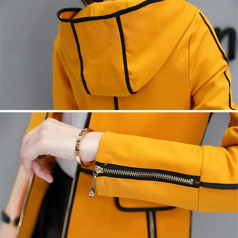 2020 New Women Jacket Hooded Casual Long Coat Spring Autumn Windbreaker Female Jackets Slim Fashion Outwear Plus Size P633
2020 New Women Jacket Hooded Casual Long Coat Spring Autumn Windbreaker Female Jackets Slim Fashion Outwear Plus Size P633