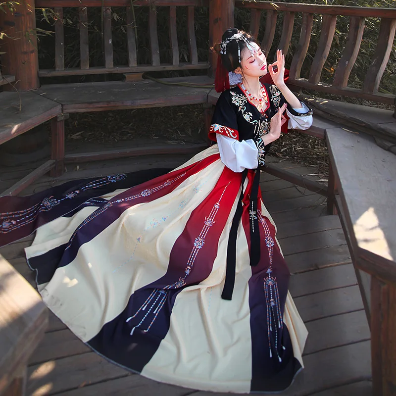 Traditional Hanfu Ancient Hanfu Folk Dance Costume Women Clothing Han Dynasty Oriental Princess Elegance Tang Dynasty Dance Wear
Traditional Hanfu Ancient Hanfu Folk Dance Costume Women Clothing Han Dynasty Oriental Princess Elegance Tang Dynasty Dance Wear