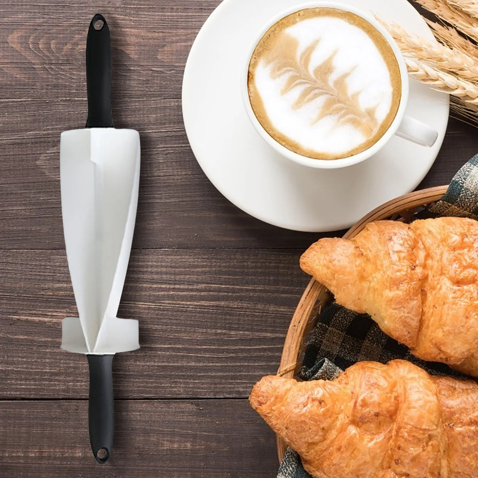 Multifunction DIY Bread Rolling Pin Cutter Mold Making Plastic Handle Croissant Dough Pastry Handle Baking Kitchen Accessories
Multifunction DIY Bread Rolling Pin Cutter Mold Making Plastic Handle Croissant Dough Pastry Handle Baking Kitchen Accessories