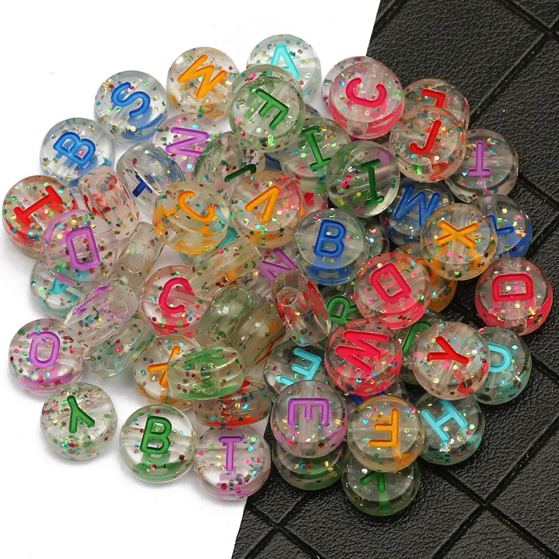 10x5mm Transparent Starry Flat Round Colorful Letter Acrylic Beads Loose Alphabet Beads For Jewelry Making DIY Necklace Supplies
10x5mm Transparent Starry Flat Round Colorful Letter Acrylic Beads Loose Alphabet Beads For Jewelry Making DIY Necklace Supplies