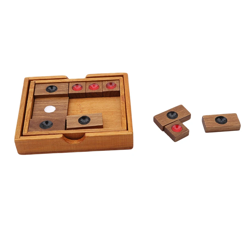 Brain Teaser Educational Toys Chinese Sliding puzzles for kids Classical Wooden Slide Escape Puzzle Intelligence Development Toy 
Brain Teaser Educational Toys Chinese Sliding puzzles for kids Classical Wooden Slide Escape Puzzle Intelligence Development Toy