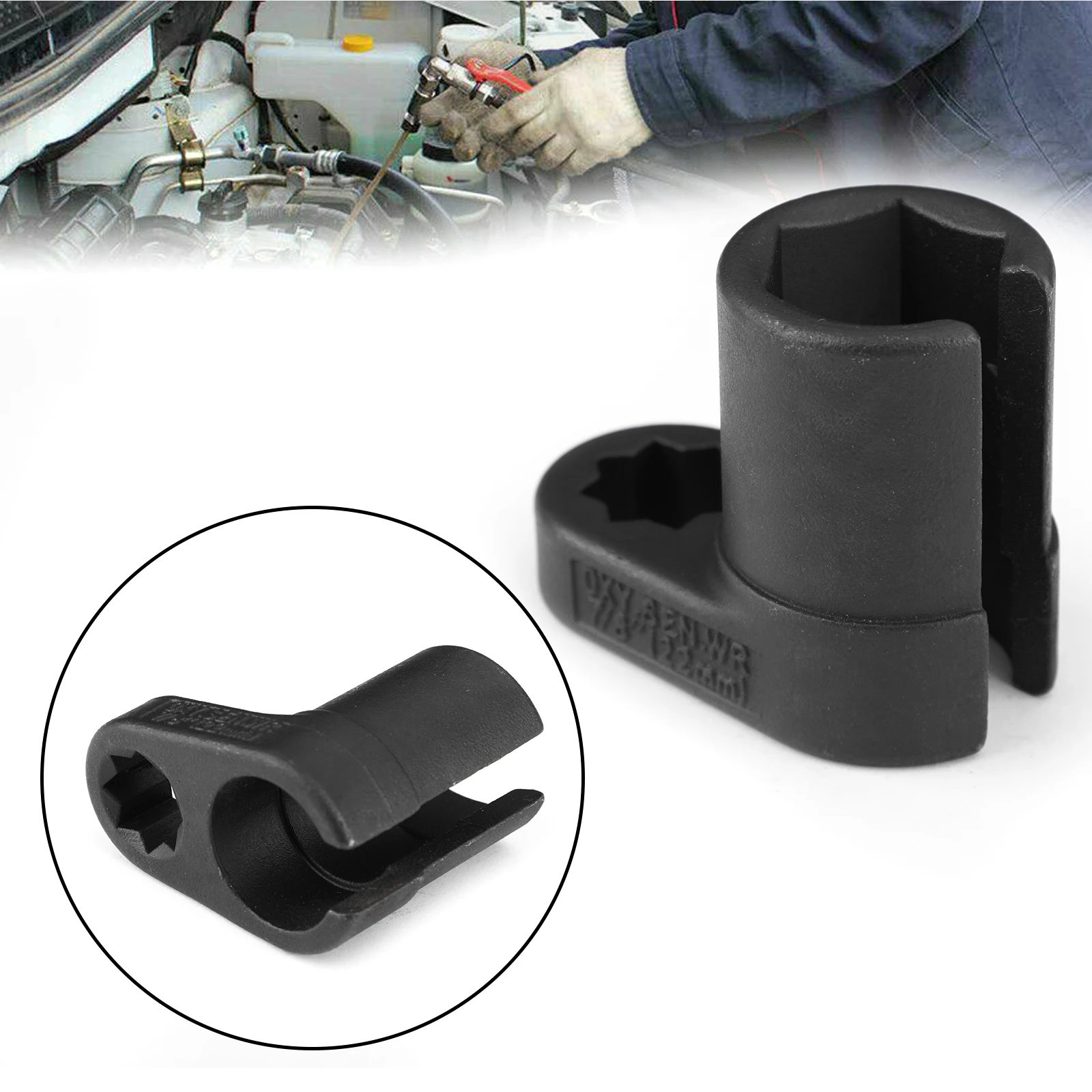 

Areyourshop 22mm 1/2" Drive O2 Oxygen Sensor Socket Remover Wrench Removal Nut Offset Tool Universal Car Auto Accessories Parts