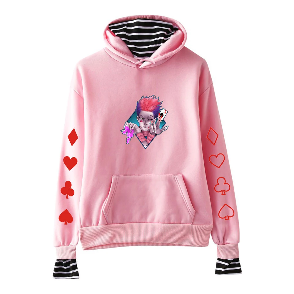 Hunterxhunter High-quality Fashion Fake Two Piece Hoodies Women Fashion Sweatshirt Hisoka Hot Sale Clothes Long Sleeve Casual
Hunterxhunter High-quality Fashion Fake Two Piece Hoodies Women Fashion Sweatshirt Hisoka Hot Sale Clothes Long Sleeve Casual