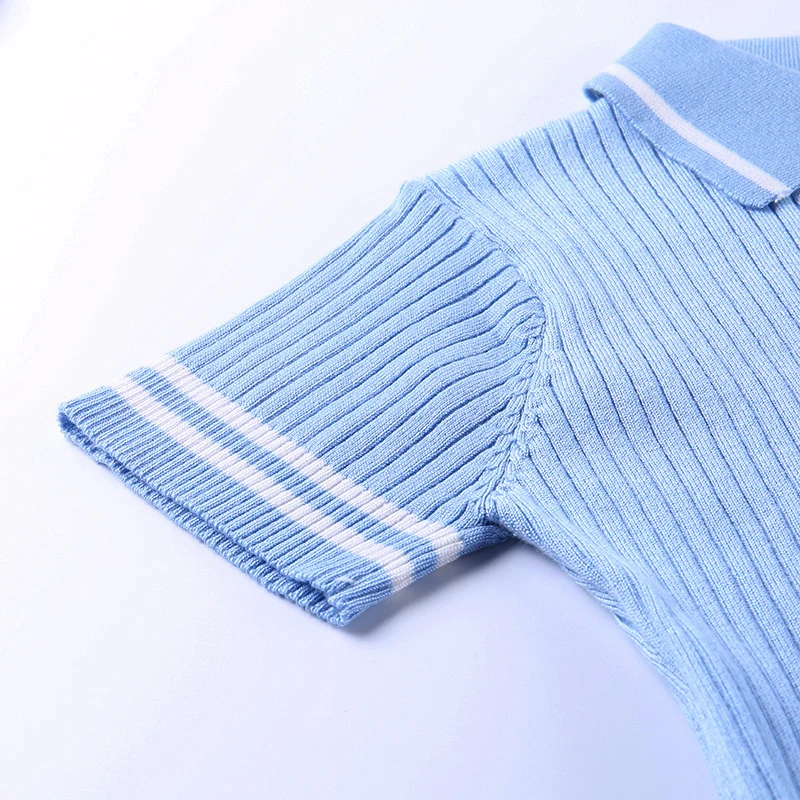 Casual Women Knitted Polo Dress Sexy Female Short Sleeve Bodycon Dress Ladies Turn Down Collar Mini Dress Office Lady Outfit
Casual Women Knitted Polo Dress Sexy Female Short Sleeve Bodycon Dress Ladies Turn Down Collar Mini Dress Office Lady Outfit