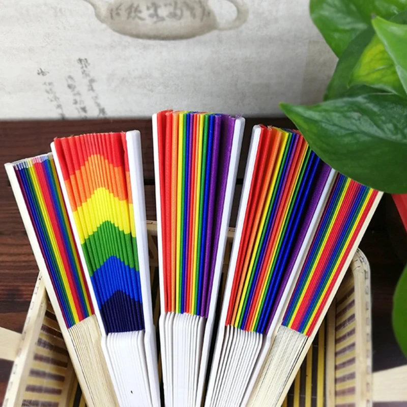 Unique Rainbow Folding Fan Plastic Folding Fan Craft DIY Party Decoration a variety of scenarios
Unique Rainbow Folding Fan Plastic Folding Fan Craft DIY Party Decoration a variety of scenarios