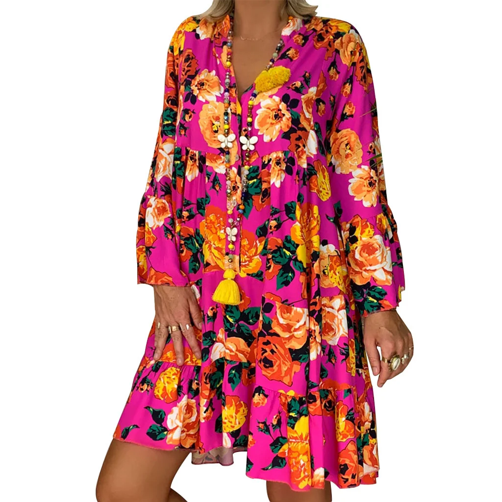 Cutubly Ruffle Pleated Girls Dress Party Club Print V Neck Loose Sexy Dresses For Women Casual Autumn Long Flare Sleeve Vestidos
Cutubly Ruffle Pleated Girls Dress Party Club Print V Neck Loose Sexy Dresses For Women Casual Autumn Long Flare Sleeve Vestidos