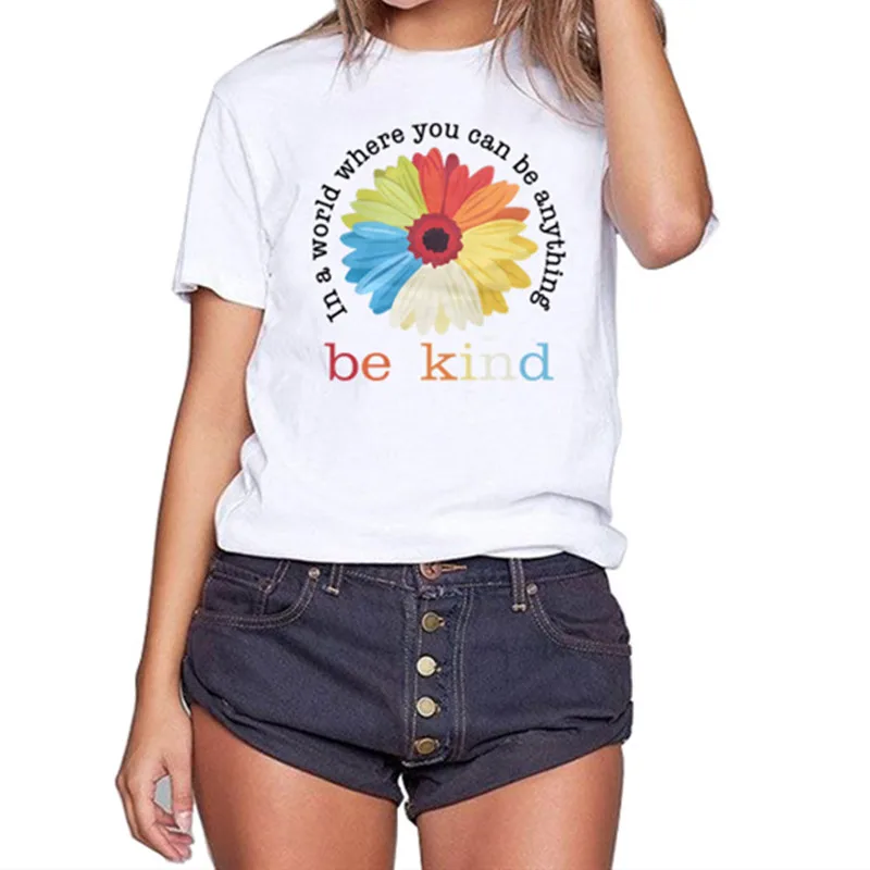 Women In A World Where You Can Be Anything Be Kind Aesthetic Funny Summer Hipster Soft Top Floral Casual Tee T-Shirt
Women In A World Where You Can Be Anything Be Kind Aesthetic Funny Summer Hipster Soft Top Floral Casual Tee T-Shirt