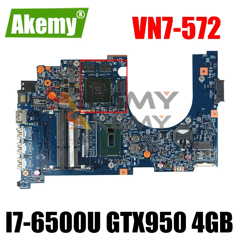

VN7-572G материнская плата для Acer ноутбук VN7-572 motherboa 14306-1M 448.06c08.001M Процессор: I7-6500U GPU: GTX950 4 Гб