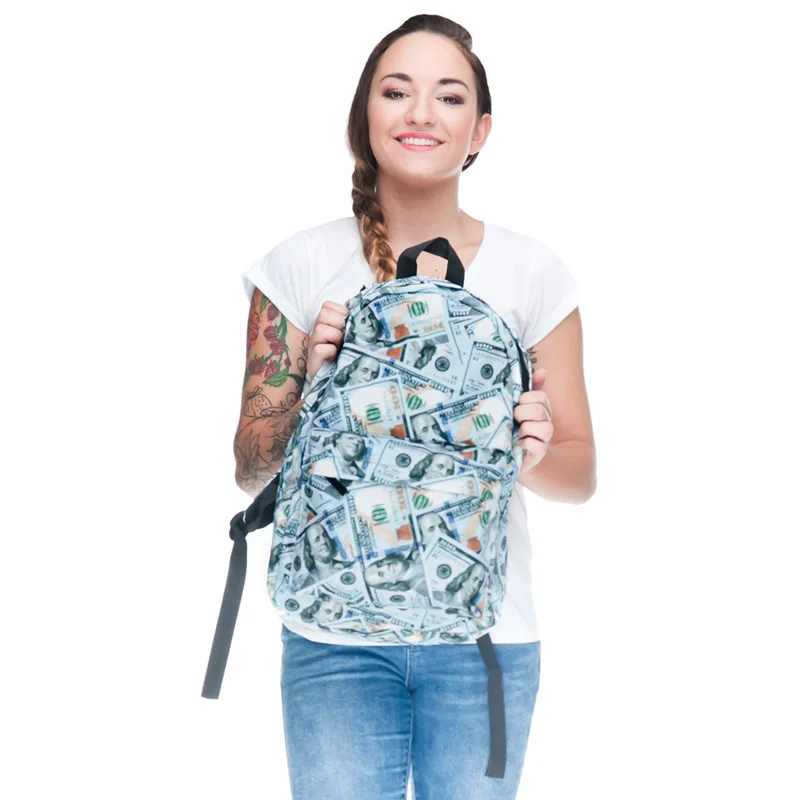 Dollar Pattern Fashion Women's Backpack Outdoor Travel Storage Bag College Students Laptop Phone Trend Shoulder Bag Zipper
Dollar Pattern Fashion Women's Backpack Outdoor Travel Storage Bag College Students Laptop Phone Trend Shoulder Bag Zipper
