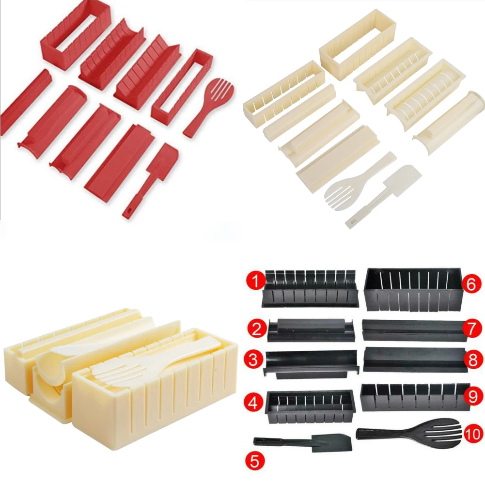 10Pcs/Set Sushi Maker Equipment Kit Japanese Rice Ball Cake Roll Mold Multifunctional Mould Household DIY Making Sushi Tools
10Pcs/Set Sushi Maker Equipment Kit Japanese Rice Ball Cake Roll Mold Multifunctional Mould Household DIY Making Sushi Tools