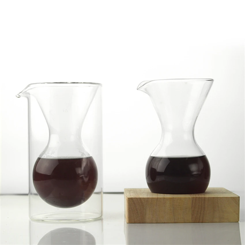 

300ml Heat Resistant Double Glass Coffee Pot Coffee Brewer Cups Counted Espresso Coffee Maker Barista Percolator For Barista