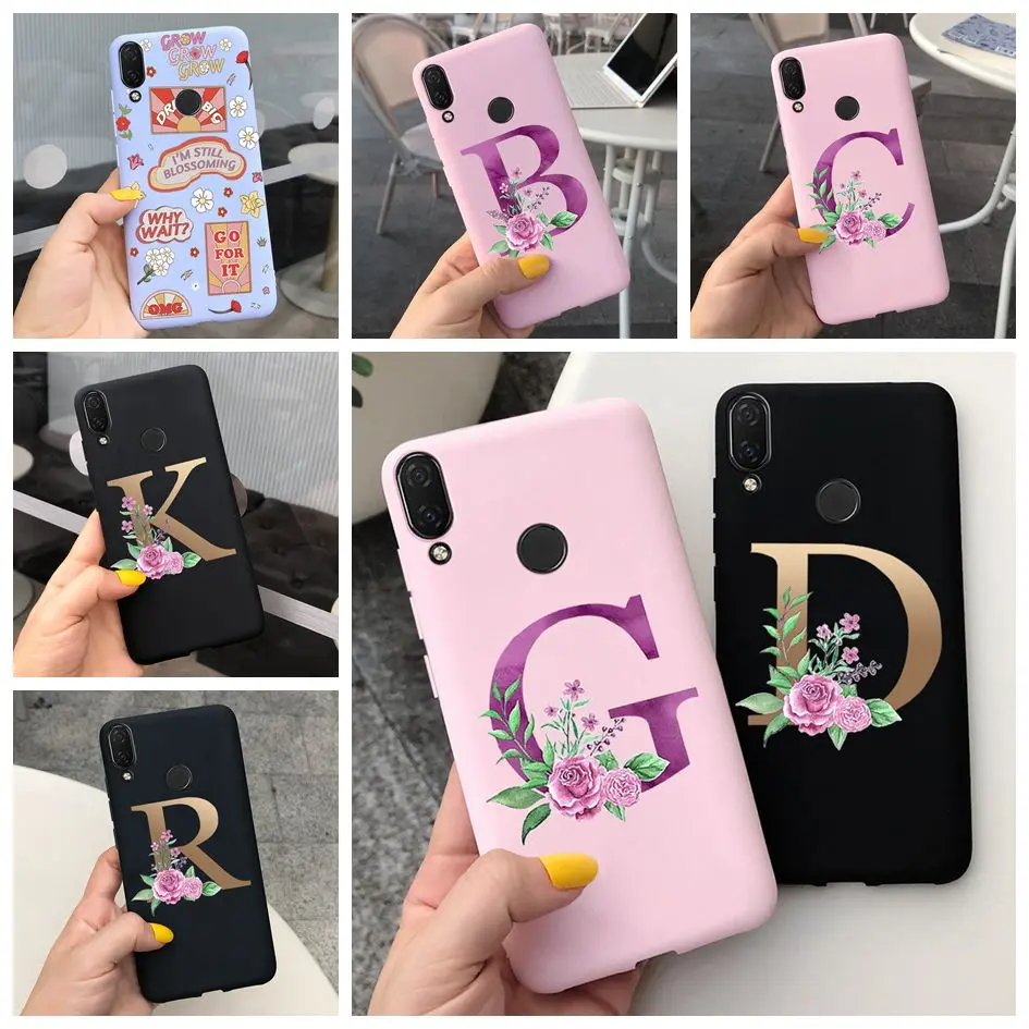 Мягкий чехол для Huawei Nova 3i задняя крышка 3D буквы с возможностью нанесения название