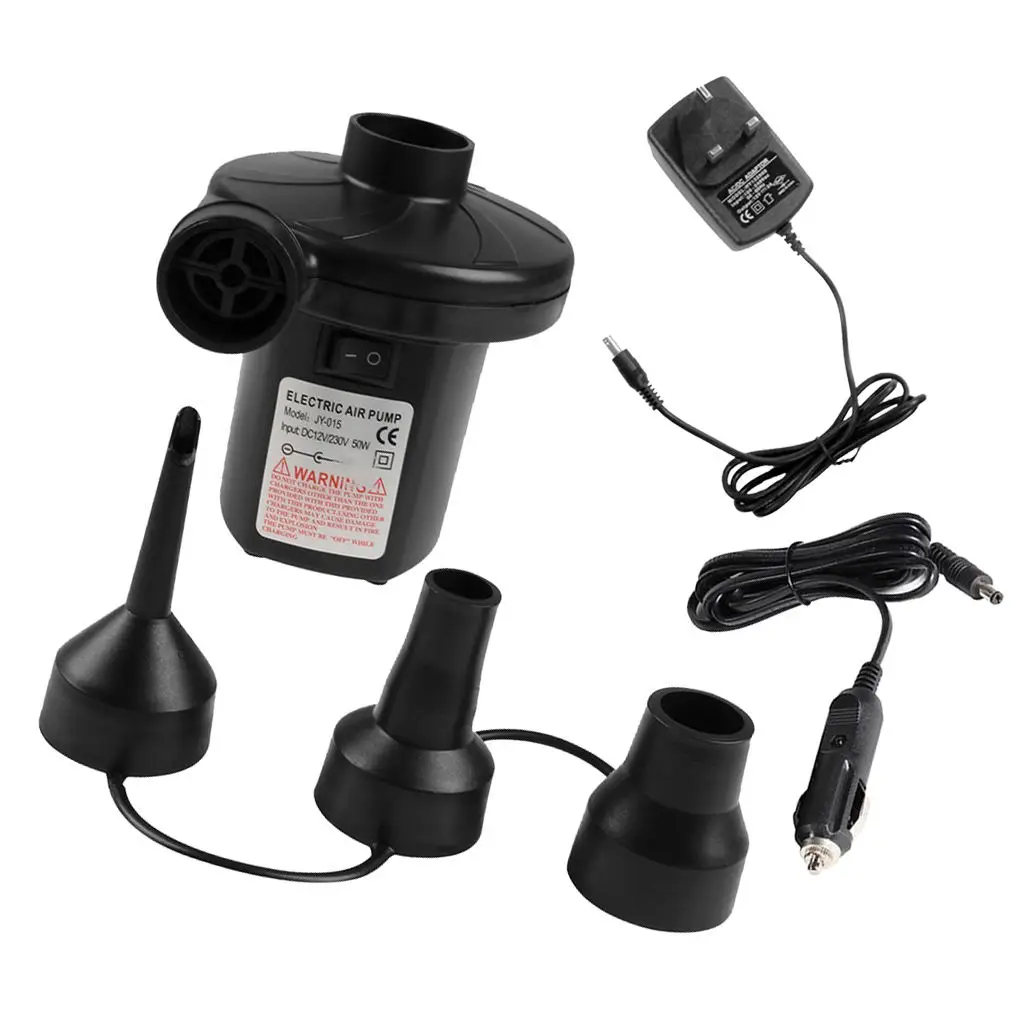 240V Car Auto Electric Air Pump Inflator +3 Nozzles AirBed Mattress Boat UK
240V Car Auto Electric Air Pump Inflator +3 Nozzles AirBed Mattress Boat UK