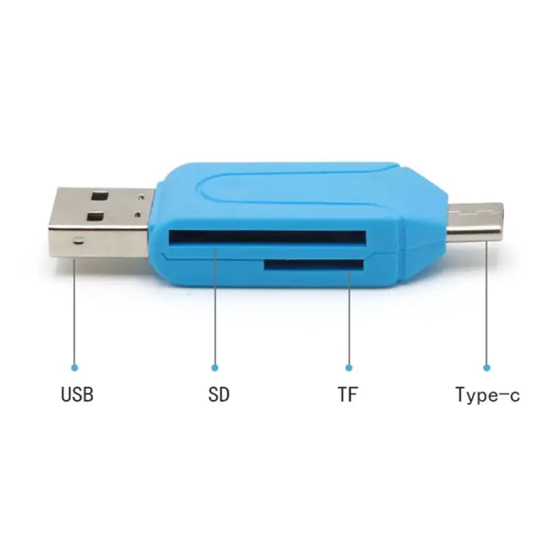 USB Type-C и 2 в 1 высокоскоростной кардридер 0 универсальный OTG TF/SD для компьютеров на
