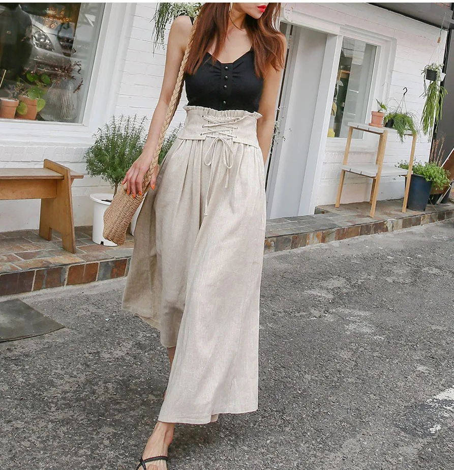 19new autumn Korean elegant Chic high height long pants women trousers casual bandage high waist comfortable wide leg pants Lady
19new autumn Korean elegant Chic high height long pants women trousers casual bandage high waist comfortable wide leg pants Lady
