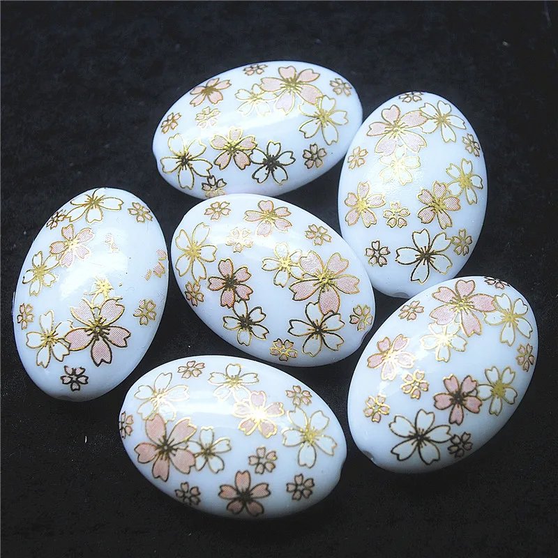 10PCS New Plastic Beads With Handmade Flower Oval Shape Hole Through 28X20MM For Women DIY Jewelry Accessories Free Shipping
10PCS New Plastic Beads With Handmade Flower Oval Shape Hole Through 28X20MM For Women DIY Jewelry Accessories Free Shipping