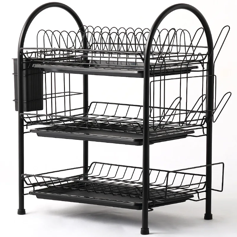 1Pc Multi-layer Bowl Rack Floor Draining Rack Kitchen Dish Storage Shelf (Black)
1Pc Multi-layer Bowl Rack Floor Draining Rack Kitchen Dish Storage Shelf (Black)