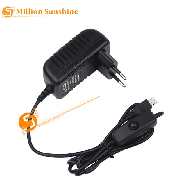 5V 3A Raspberry Pi 3 Power Supply Switch Button Power Adapter Micro USB Port for Raspberry Pi 3 Model B
5V 3A Raspberry Pi 3 Power Supply Switch Button Power Adapter Micro USB Port for Raspberry Pi 3 Model B