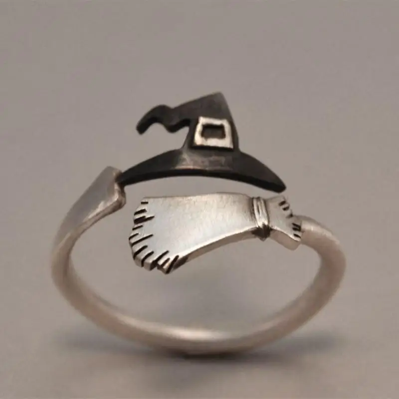 Classic Vintage Silver Color Witch Hat Alloy Ring Ladies Personality Adjustable Casual Party Jewelry Accessories Gift 
Classic Vintage Silver Color Witch Hat Alloy Ring Ladies Personality Adjustable Casual Party Jewelry Accessories Gift