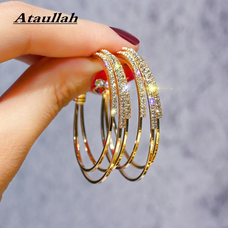 Ataullah Fashion Round Shiny Rhinestone Big hoop Earrings Charm Austrian Crystal Earrings Silver 925 Women Jewelry EW063
Ataullah Fashion Round Shiny Rhinestone Big hoop Earrings Charm Austrian Crystal Earrings Silver 925 Women Jewelry EW063