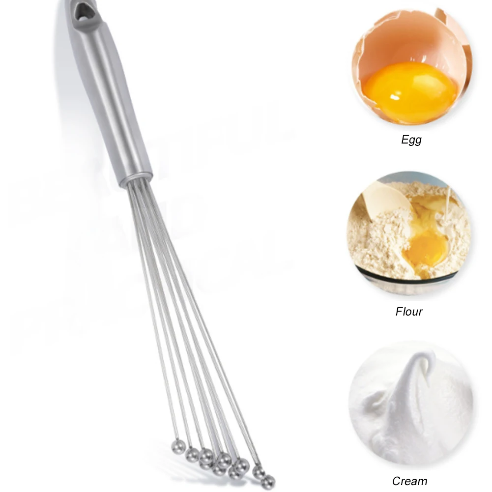 Portable Balls Whisk Manual Stainless Steel Egg Beater with Steel Beads Milk Frother Beater Mixer Blender Kitchen Tool Appliance
Portable Balls Whisk Manual Stainless Steel Egg Beater with Steel Beads Milk Frother Beater Mixer Blender Kitchen Tool Appliance