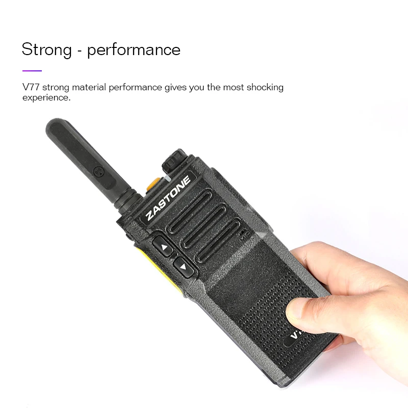 

Zastone V77 Mini Portable Walkie Talkie Uhf 400-470Mhz 1500Mah Hf Transceiver Communicator Handheld Two-Way Ham Radio(Eu Plug)