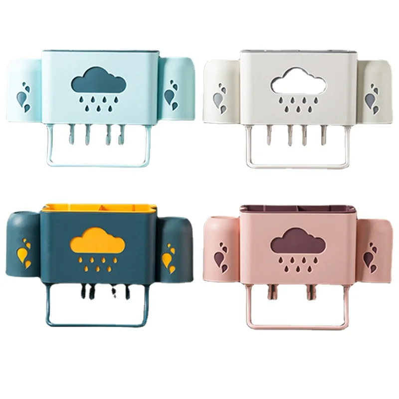 Toothbrush Holder with Cups Cloud Pattern Punch-free Toothpaste Storage Rack Multipurpose Wall Mount Bathroom Accessories Tools
Toothbrush Holder with Cups Cloud Pattern Punch-free Toothpaste Storage Rack Multipurpose Wall Mount Bathroom Accessories Tools